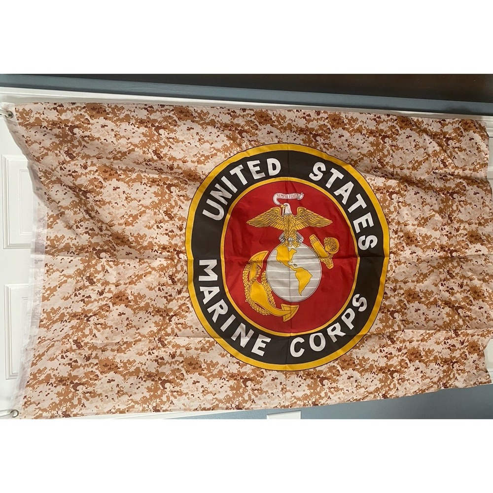US Marine Corps Desert Digital Camo Flag Banner Military Polyester 3x5